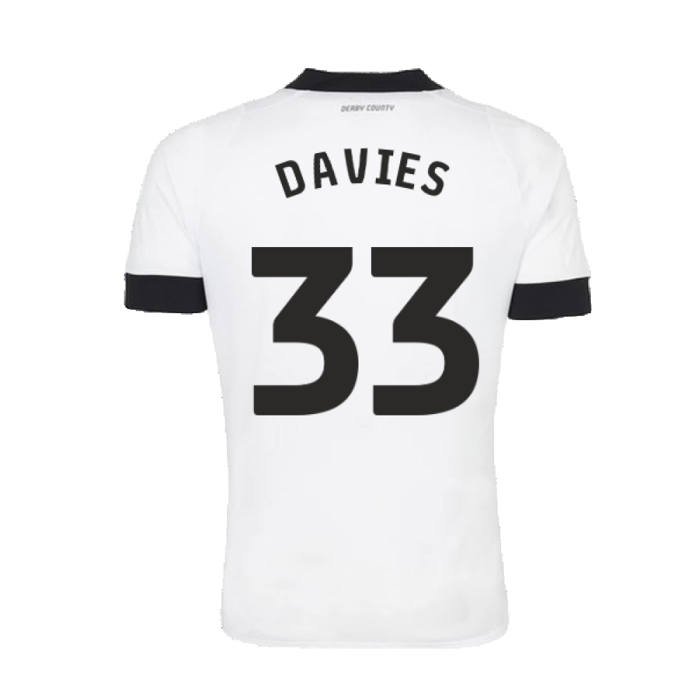 Derby County 2022-23 Home Shirt (Sponsorless) (XXL) (Davies 33) (Excellent)_1