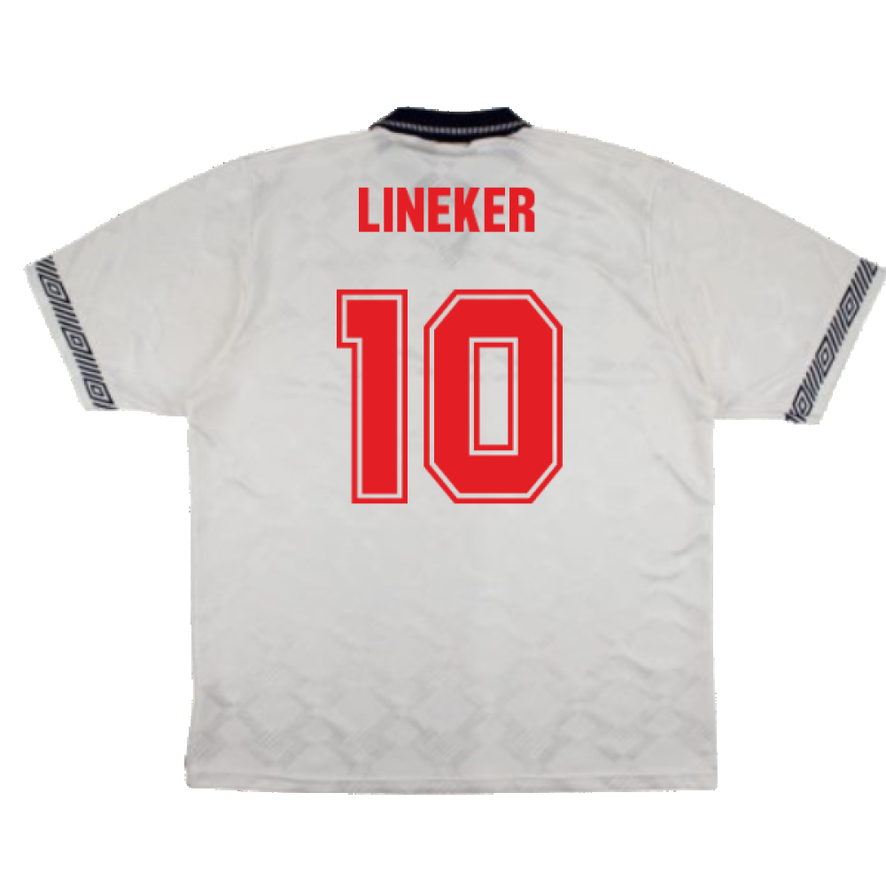 England 1990-92 Home Shirt (M) (Excellent) (Lineker 10)_1