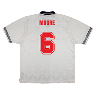 England 1990-92 Home Shirt (L) (Very Good) (Moore 6)_1