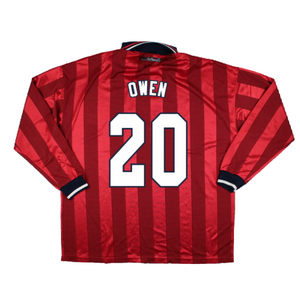 England 1997-1998 Away Long Sleeve Shirt (XL) (OWEN 20) (Very Good)_1