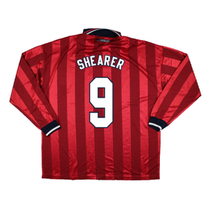 England 1997-1998 Away Long Sleeve Shirt (XL) (SHEARER 9) (Very Good)_1