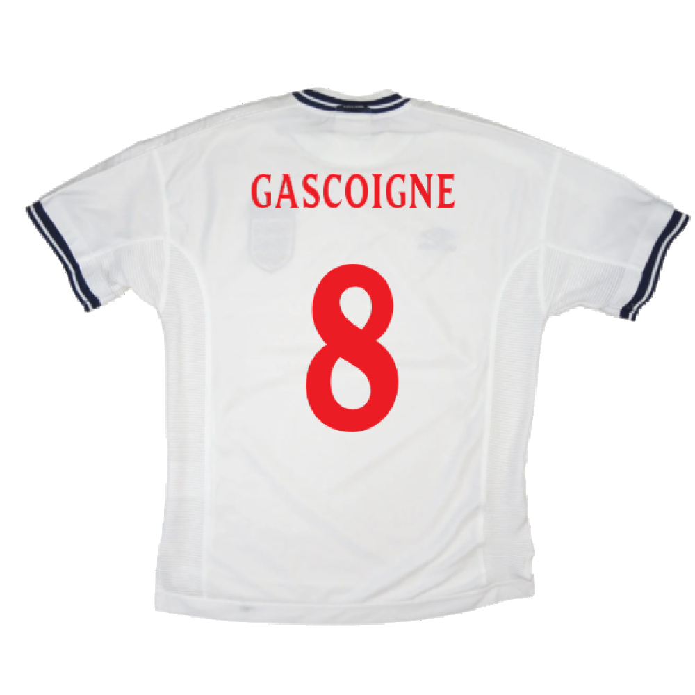 England 1999-01 Home Shirt (XL) (Very Good) (GASCOIGNE 8)_2