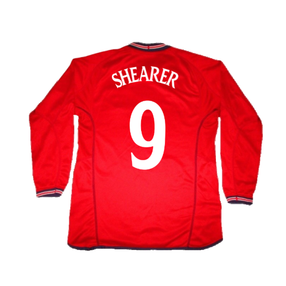 England 2002-04 Away Shirt LS (L) (Excellent) (SHEARER 9)_1