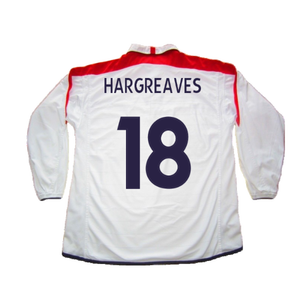 England 2003-05 Home L/S Shirt (M) (Excellent) (Hargreaves 18)_1