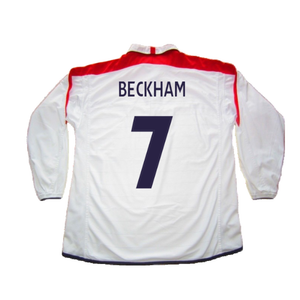 England 2003-05 Long Sleeved Home Shirt (L) (Excellent) (Beckham 7)_1