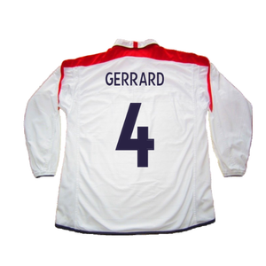 England 2003-05 Long Sleeved Home Shirt (L) (Excellent) (Gerrard 4)_1