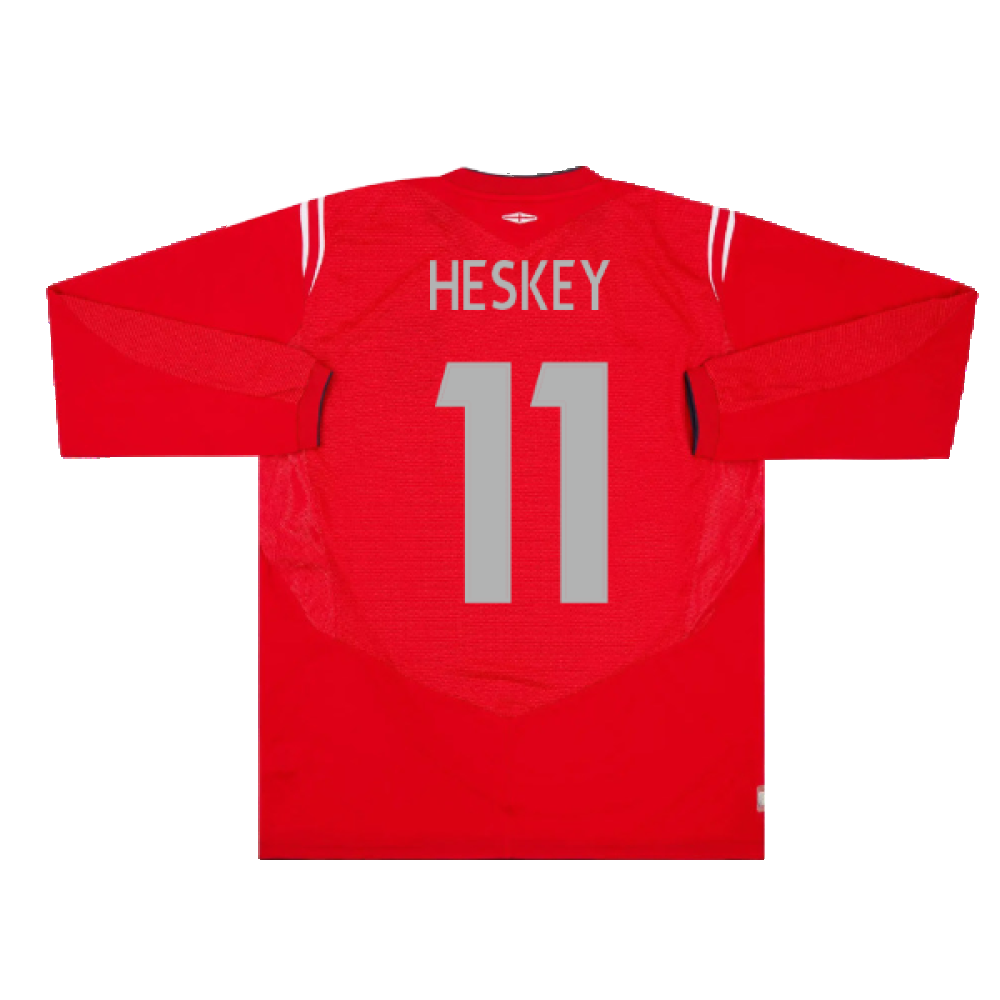 England 2004-06 Long Sleeve Away Shirt (L) (Excellent) (Heskey 11)_1