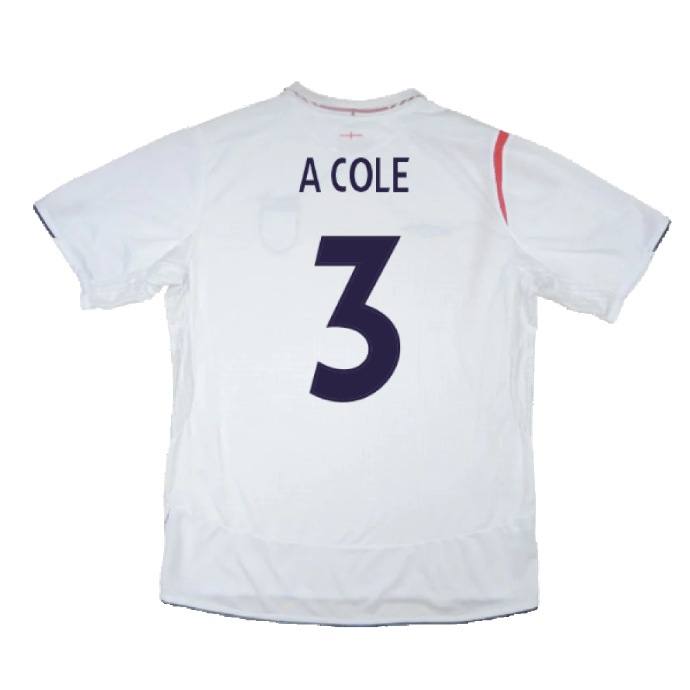 England 2005-2007 Home Shirt (XL) (Excellent) (A COLE 3)_1