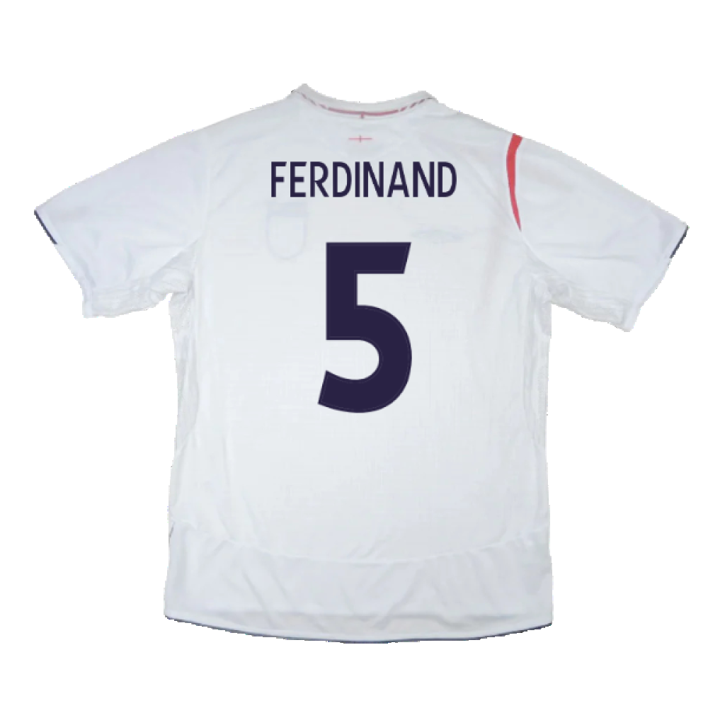 England 2005-2007 Home Shirt (L) (Very Good) (FERDINAND 5)_1