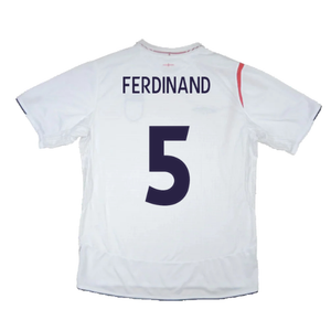 England 2005-2007 Home Shirt (XXL) (Good) (FERDINAND 5)_1