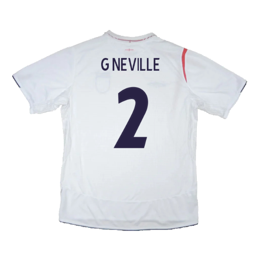 England 2005-2007 Home Shirt (L) (Very Good) (G NEVILLE 2)_1