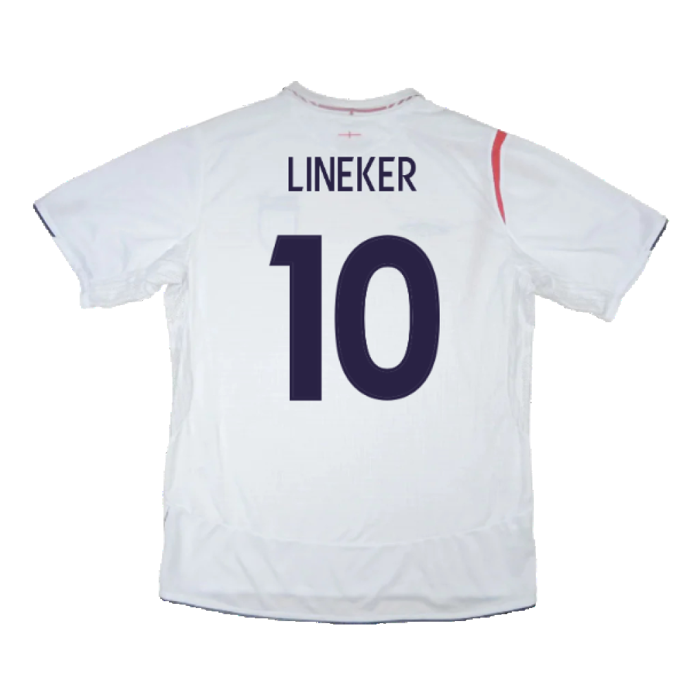 England 2005-2007 Home Shirt (L) (Excellent) (LINEKER 10)_1