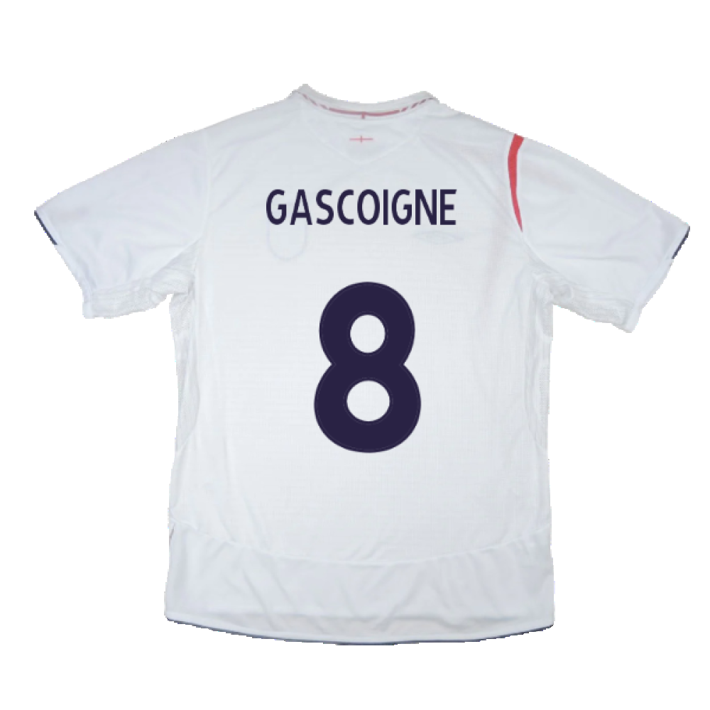 England 2006-08 Home Shirt (XL) (Excellent) (GASCOIGNE 8)_2