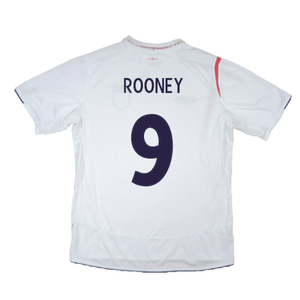 England 2006-08 Home Shirt (XL) (Good) (ROONEY 9)_2