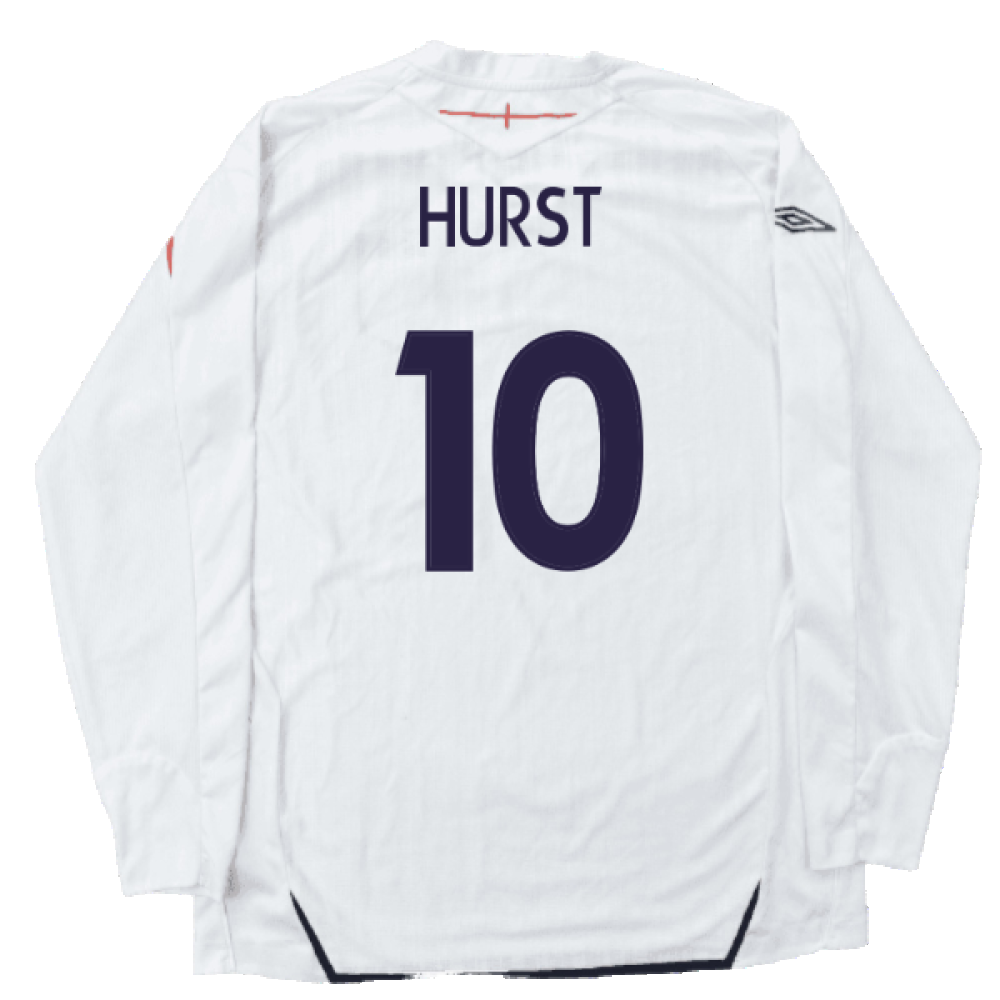 England 2007-09 Long Sleeve Home Shirt (XXL) (Very Good) (HURST 10)_1