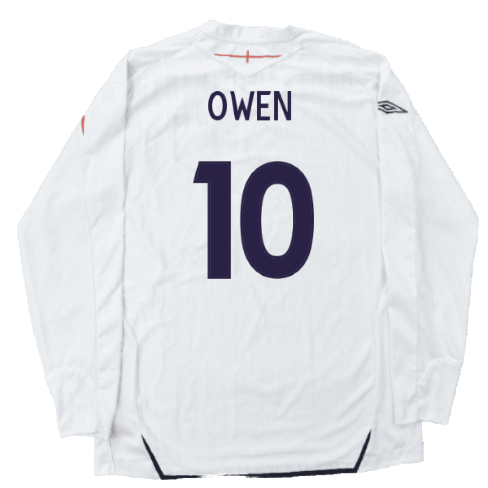 England 2007-09 Home Long Sleeved Shirt (L) (Mint) (OWEN 10)_1