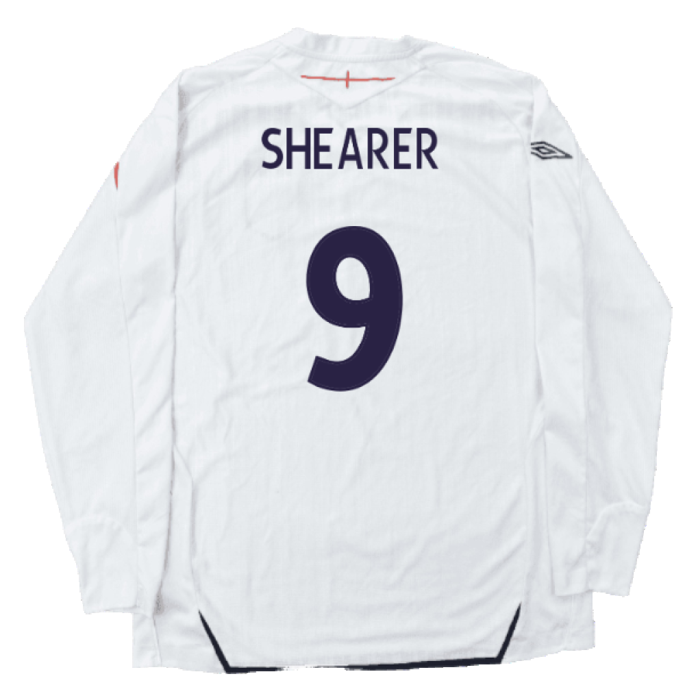 England 2007-09 Home Long Sleeved Shirt (L) (Mint) (SHEARER 9)_1