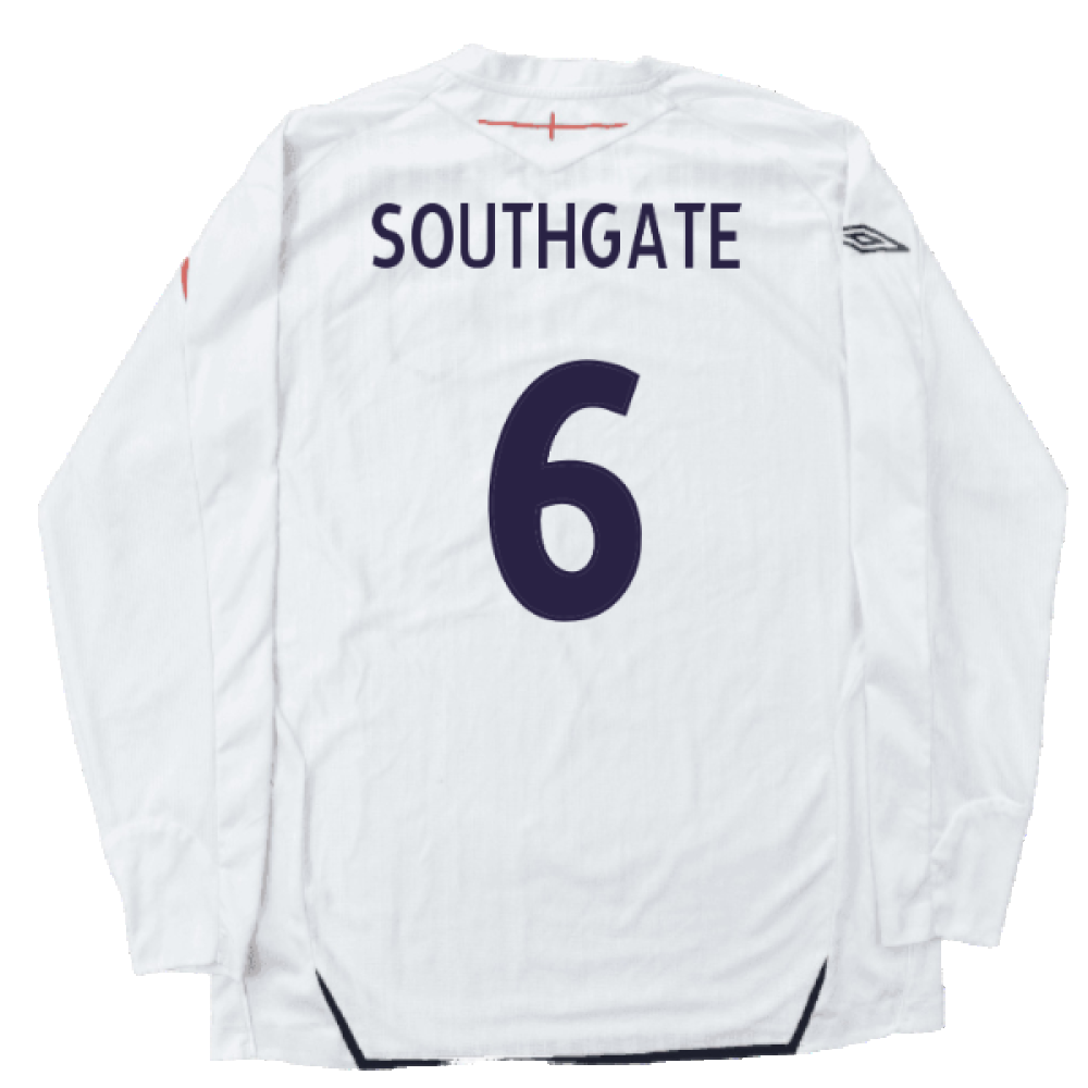 England 2007-09 Home Long Sleeved Shirt (L) (Mint) (SOUTHGATE 6)_1