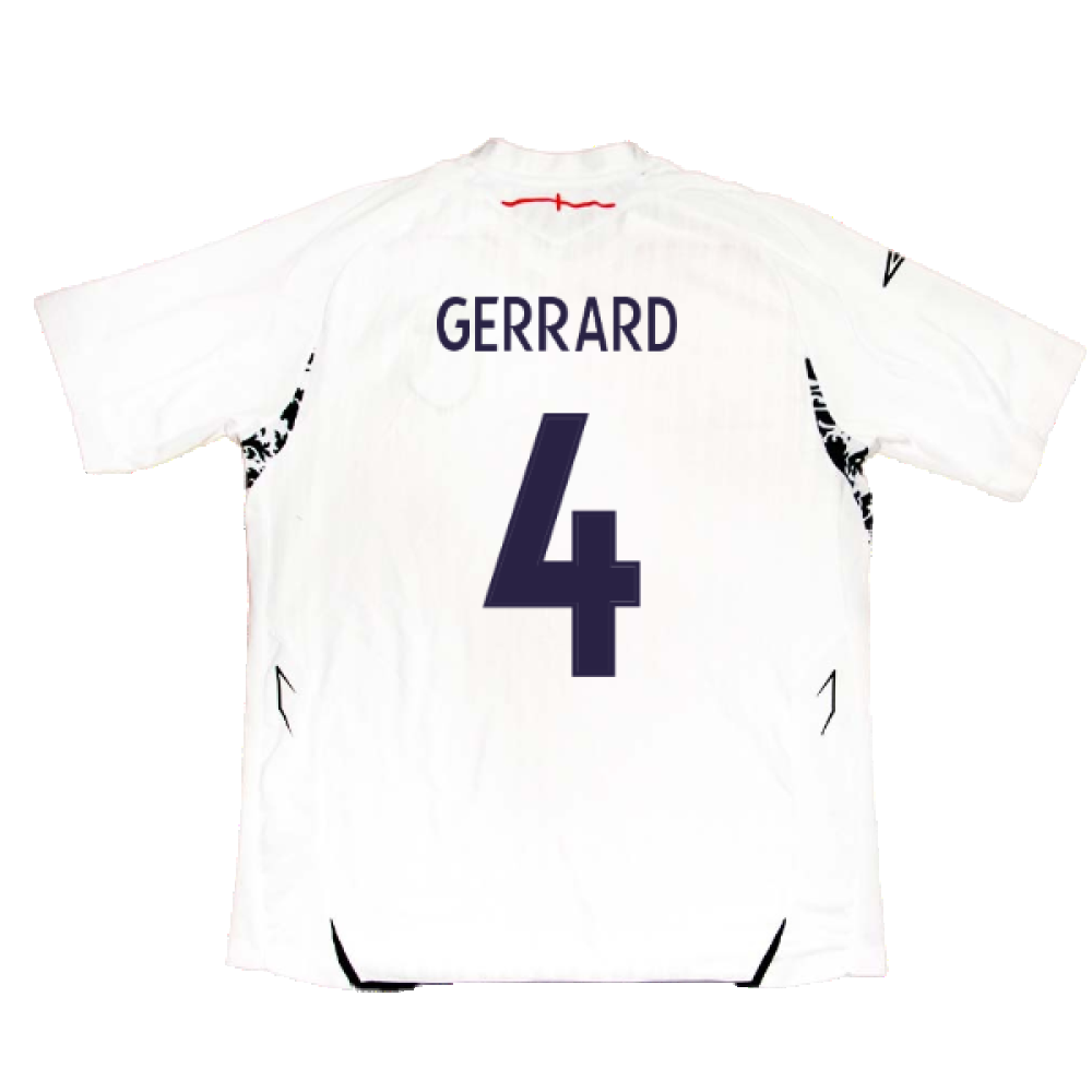 England 2007-09 Home Shirt (M) (Fair) (GERRARD 4)_2