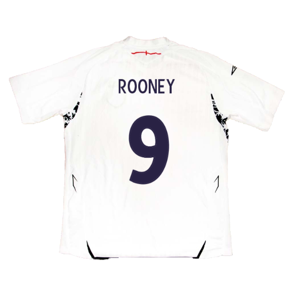 England 2007-09 Home Shirt (XXL) (Fair) (ROONEY 9)_2