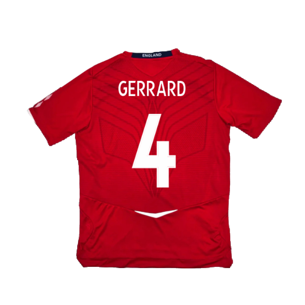 England 2008-10 Away Shirt (L) (Excellent) (GERRARD 4)_1