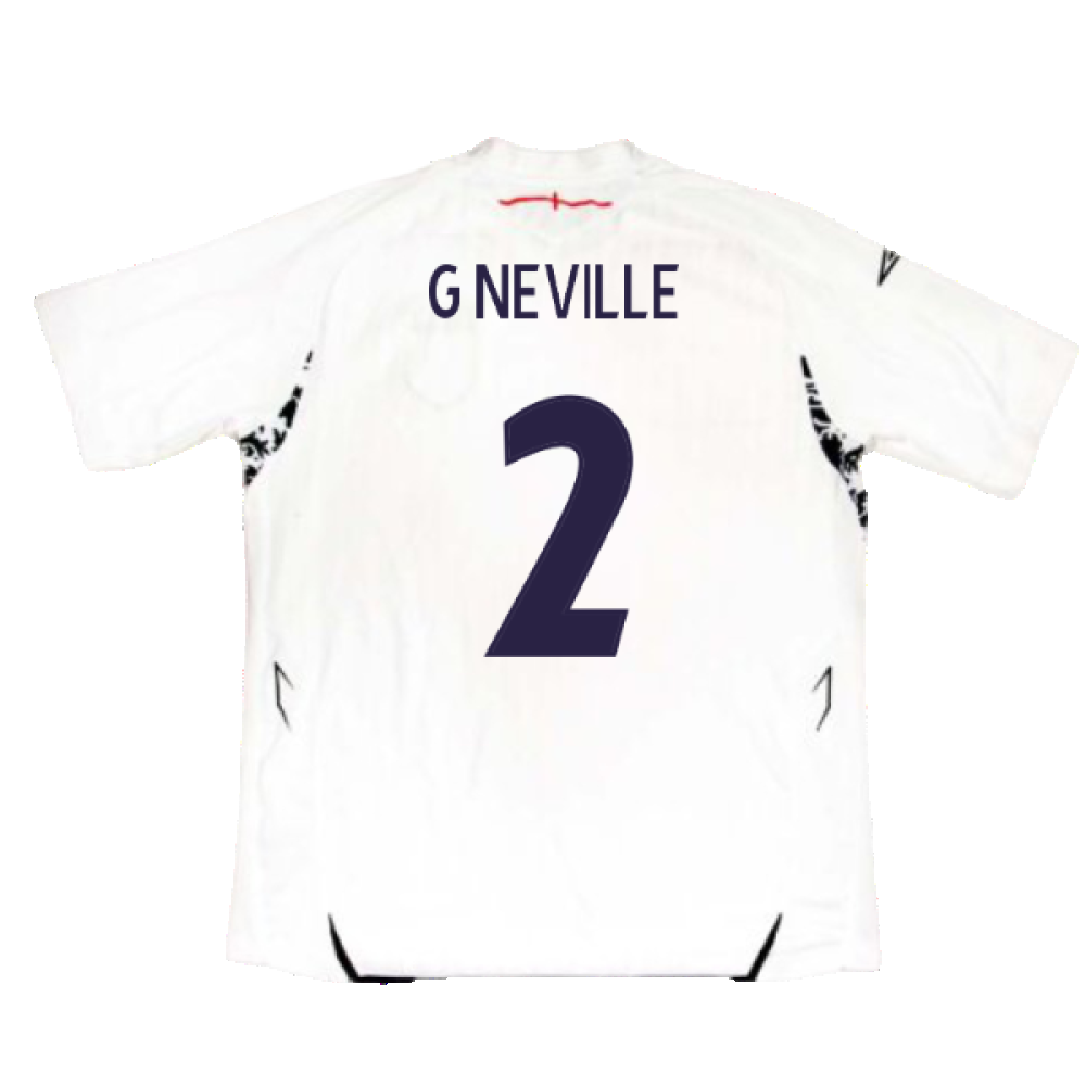 England 2007-09 Home Shirt (Very Good) (G NEVILLE 2)_1