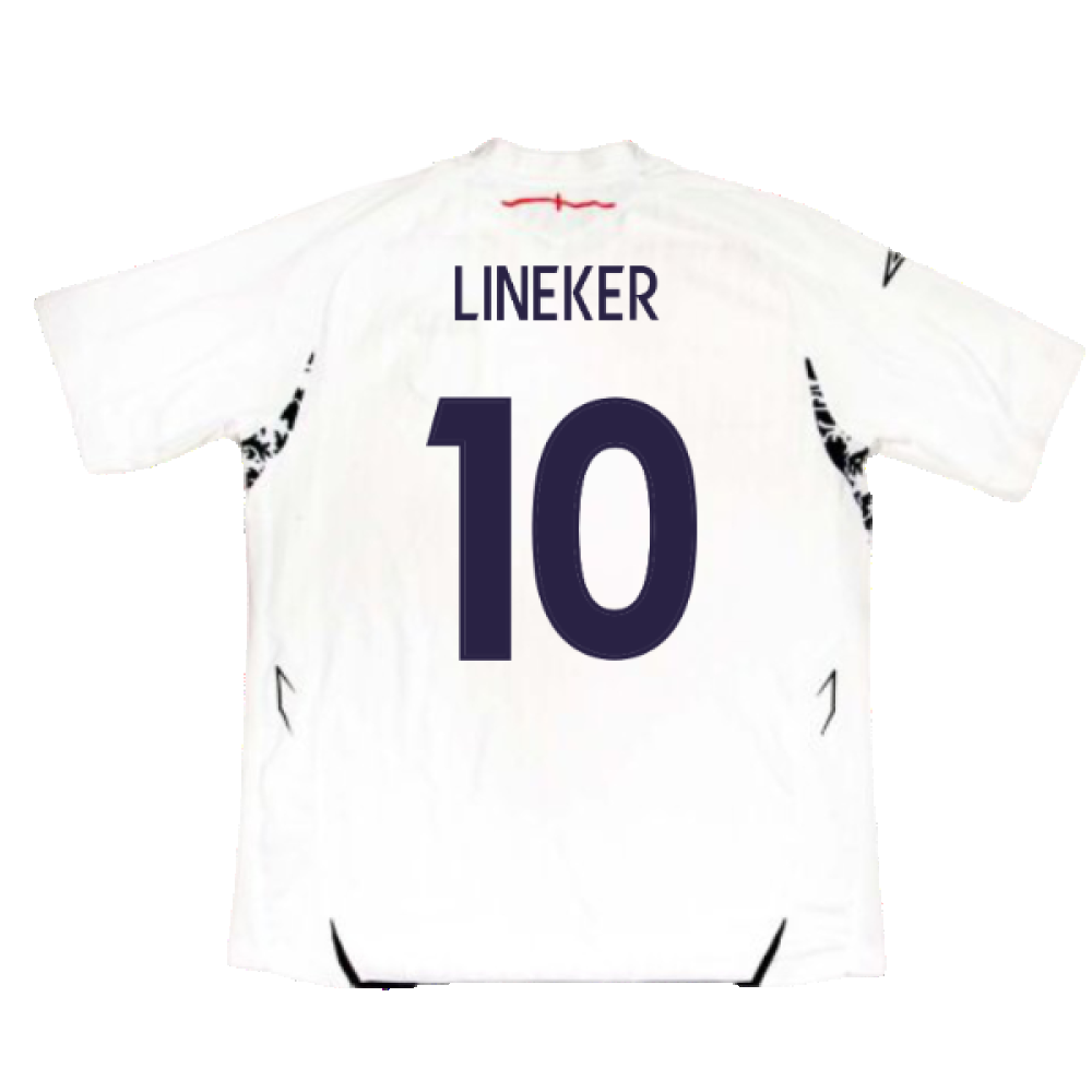 England 2007-2009 Home Shirt (L) (Excellent) (LINEKER 10)_1