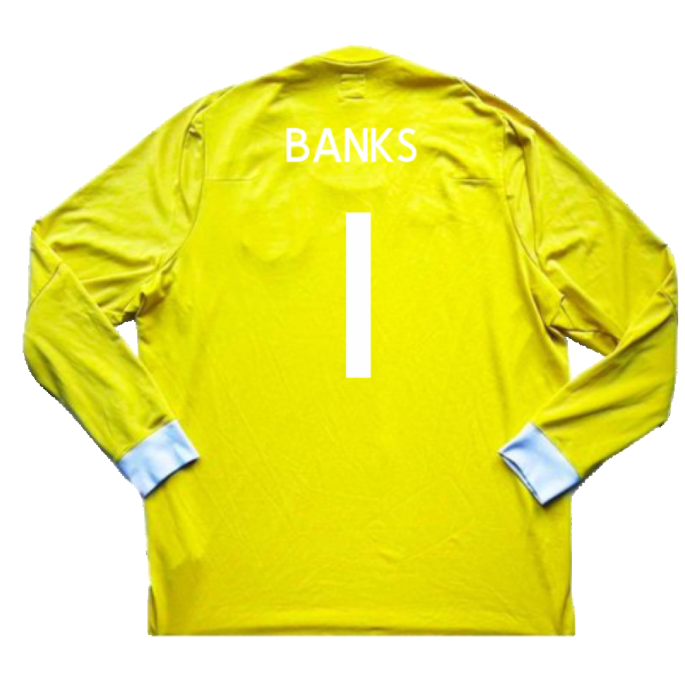England 2010-11 Goalkeeper Home Shirt (M) #1 (Excellent) (BANKS 1)_1