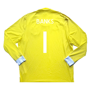 England 2010-11 Goalkeeper Away Shirt (S) (Excellent) (BANKS 1)_1