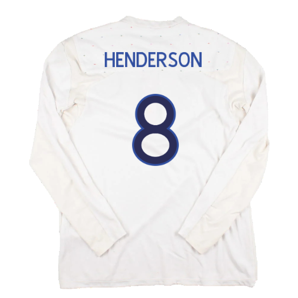 England 2010-11 Long Sleeve Home Shirt(M) (Good) (HENDERSON 8)_1