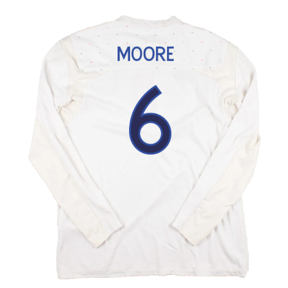England 2010-12 Long Sleeve Home Shirt (M) (Fair) (Moore 6)_1