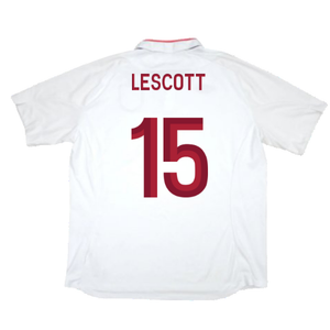 England 2012-13 Home Shirt (XXL) (Very Good) (Lescott 15)_1