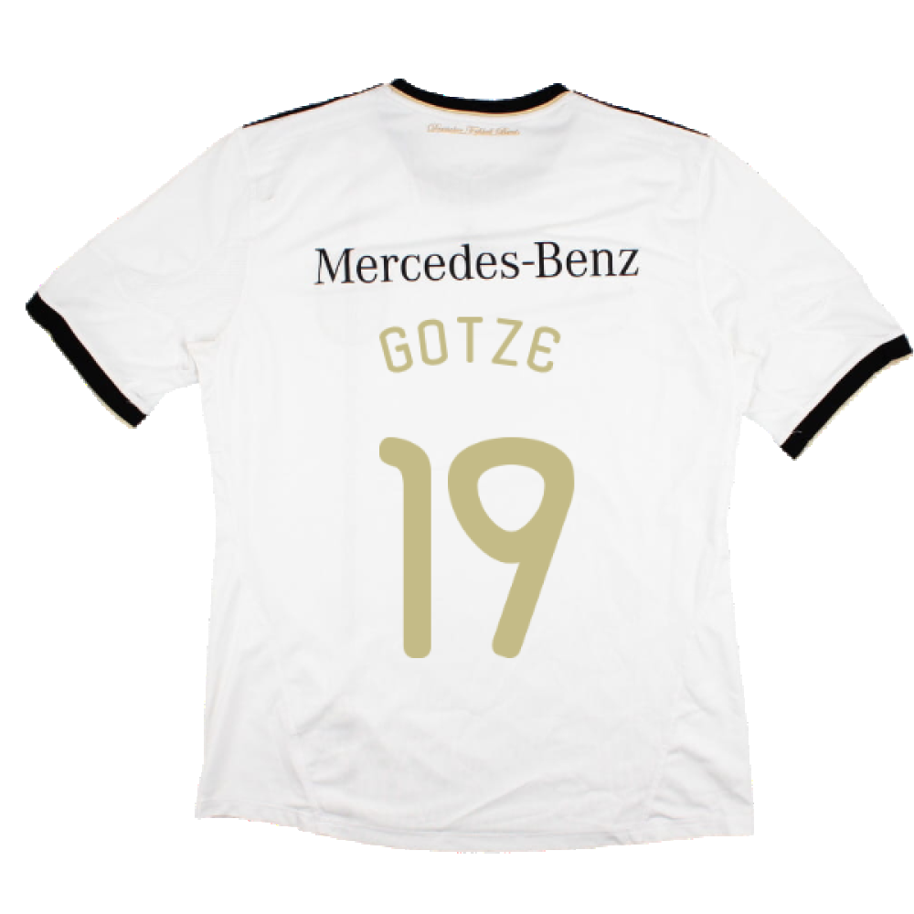 Germany 2010-11 Home Shirt with Mercedes Sponsor (L) (GOTZE 19) (Very Good)_1
