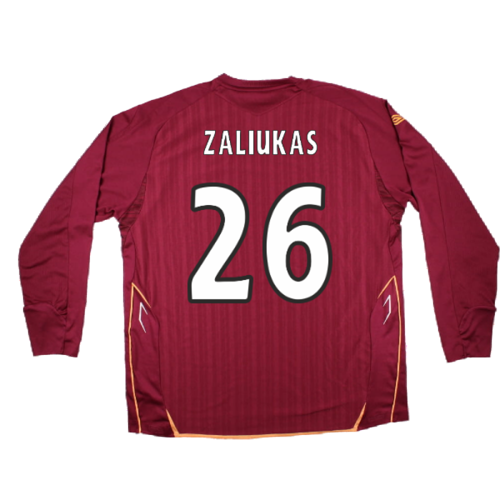 Hearts 2007-08 Long Sleeve Home Shirt (XXL) (Excellent) (Zaliukas 26)_1