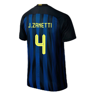 Inter Milan 2016-17 Home Shirt (S) (Excellent) (J.Zanetti 4)_1