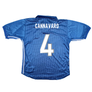 Italy 1998-99 Home Shirt (XL) (Excellent) (Cannavaro 4)_1