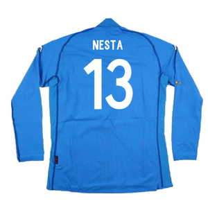 Italy 2002-2003 Home Long Sleeve Shirt (M) (Good) (Nesta 13)_1