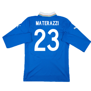 Italy 2012-13 Home Long Sleeve Shirt (S) (Fair) (MATERAZZI 23)_1