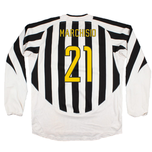 Juventus 2003-04 Long Sleeve Home Shirt (M) (Very Good) (Marchisio 21)_1