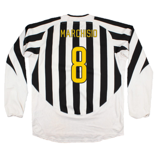 Juventus 2003-04 Long Sleeve Home Shirt (M) (Very Good) (Marchisio 8)_1