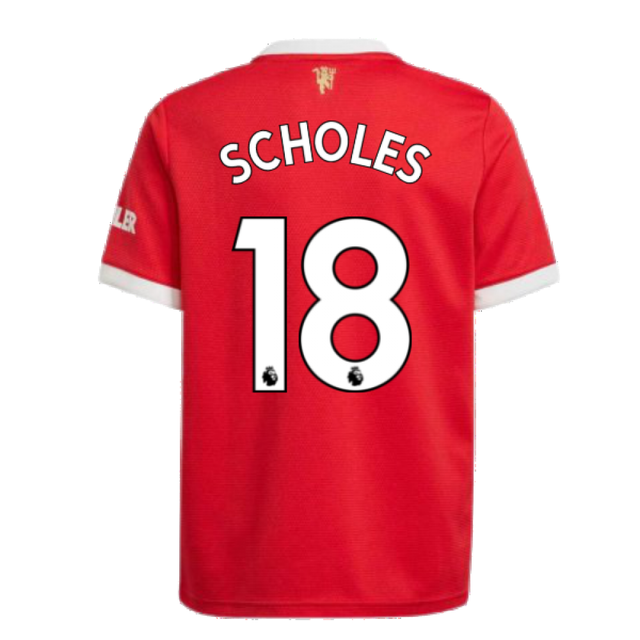 Man Utd 2021-2022 Home Shirt (Kids) (SCHOLES 18)_2