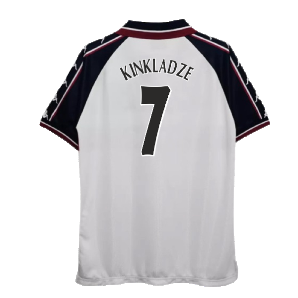 Manchester City 1997-98 Away Shirt (XL) (Good) (Kinkladze 7 Manchester City 1997-98 Away Shirt (XL) (Good) (Kinkladze 7