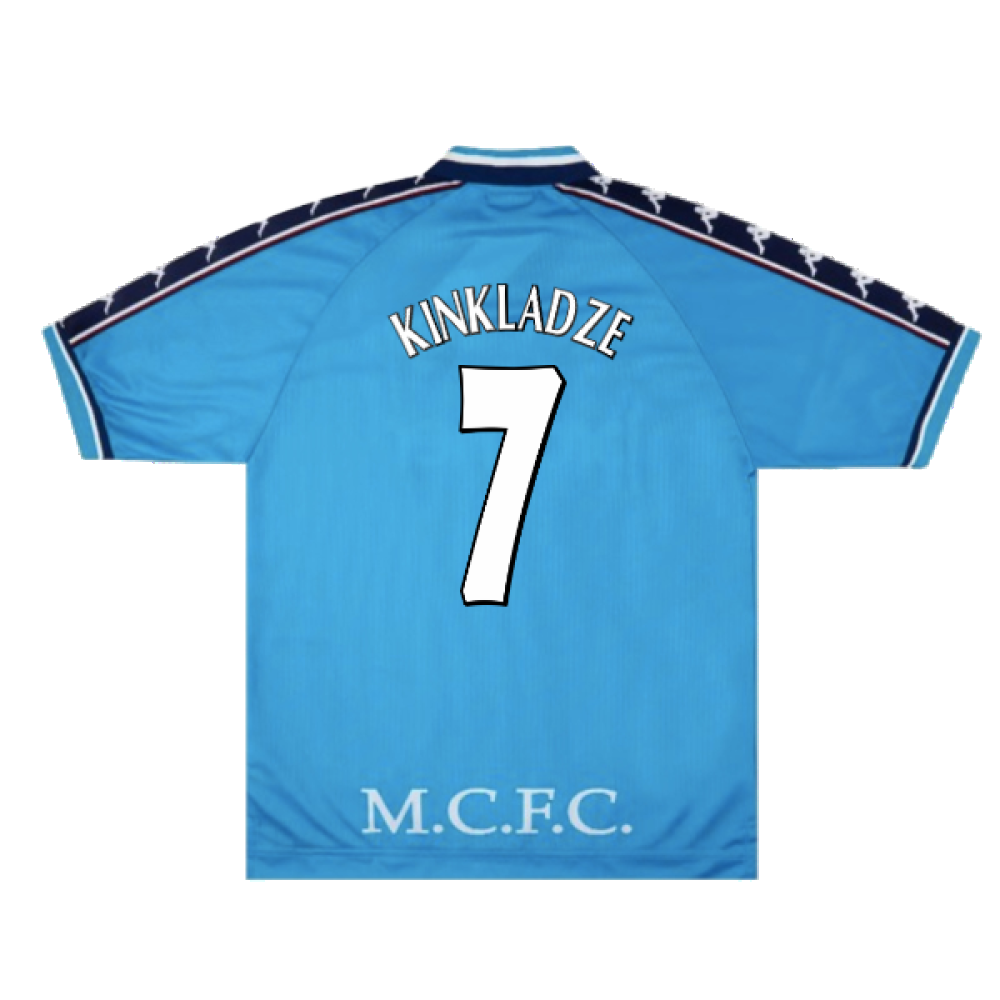 Manchester City 1997-99 Home Shirt (XL) (Excellent) (Kinkladze 7 Manchester City 1997-99 Home Shirt (XL) (Excellent) (Kinkladze 7