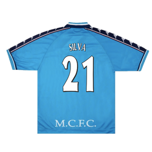 Manchester City 1997-99 Home Shirt (XL) (Excellent) (SILVA 21)_1