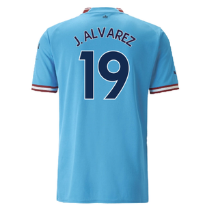 Manchester City 2022-23 Home Shirt (M) (Excellent) (J. Alvarez 19)_1