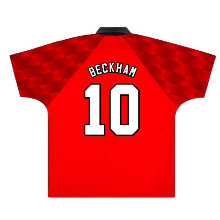 Manchester United 1996-98 Home (M) (Excellent) (Beckham 10)