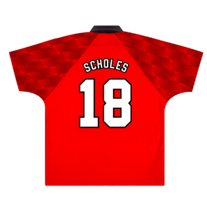 Manchester United 1996-98 Home Shirt (XL) (Excellent) (Scholes 18)_1