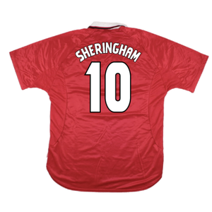 Manchester United 1997-99 European Home Shirt (XL) (Excellent) (Sheringham 10)_1