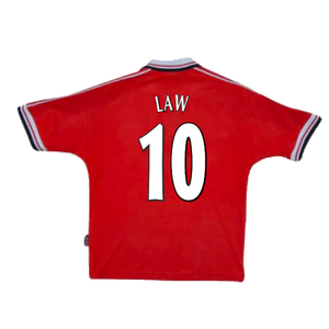 Manchester United 1998-2000 Home (M) (Very Good) (Law 10)_1