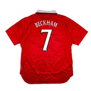 Manchester United 1999-2000 Champions League Home Shirt (XXL) (Excellent) (Beckham 7)_1